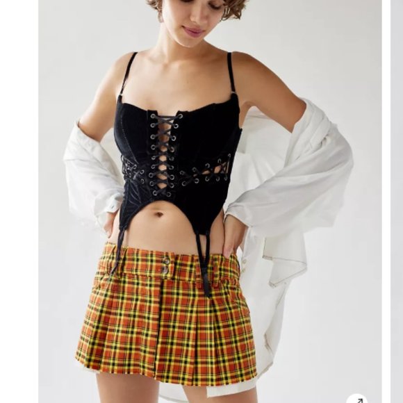 BDG Urban Outfitter lowrise Mini plaid skirt Medium size - Picture 2 of 11